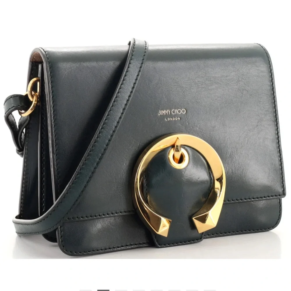 Jimmy Choo Madeline Black Leather Crossbody Bag - Picture 2 of 6